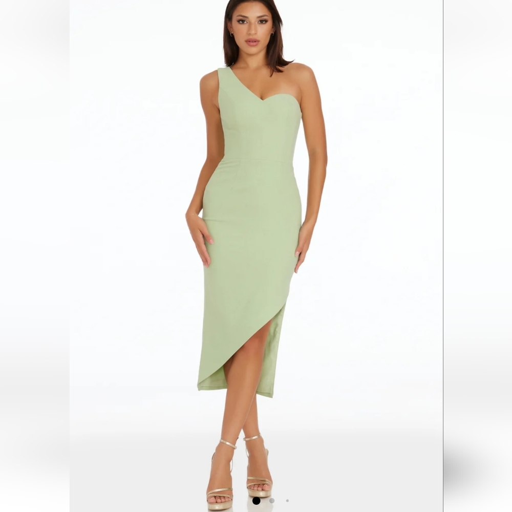 NWT Dress the Population sage Magnolia dress